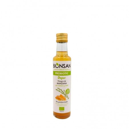 Vinagre de manzana, miel y romero ecológico, 250ml. Bionsan