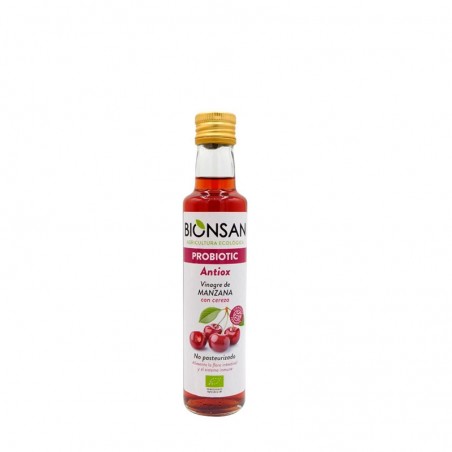 Vinagre de manzana y cereza ecológico Bionsan, 250ml.